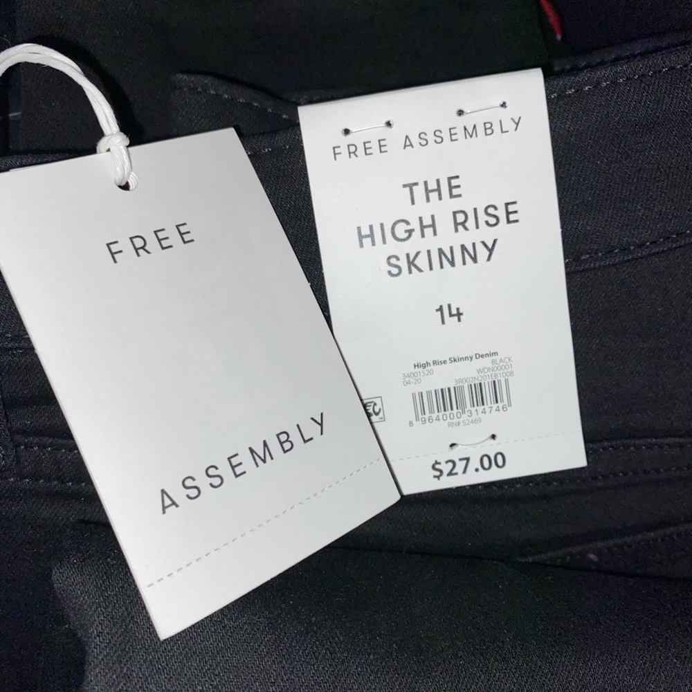 Free Assembly Black High Rise Skinny Jeans